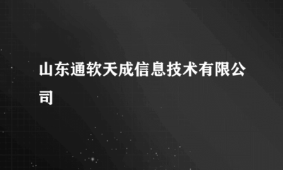 山东通软天成信息技术