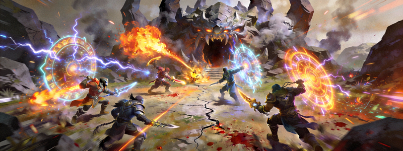 《DOTA2》游戏画面中，Roshan巢穴附近爆发激烈团战